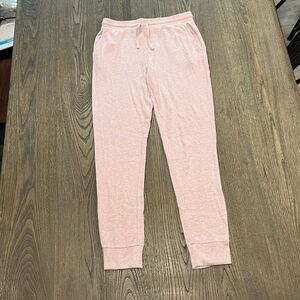 NWOT Zella Light Pink Knit Jogger Sweatpants Size L 10/12